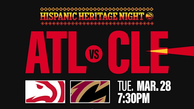 Promotional poster for Hawks 'Hispanic Heritage Night.'